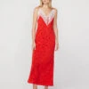 Daphne Red Tulip Print Maxi Slip Dress