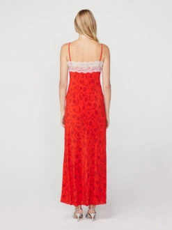 Daphne Red Tulip Print Maxi Slip Dress -New Modern Dress Sales daphne red tulip print maxi slip dress by kitri studio 43895596482860