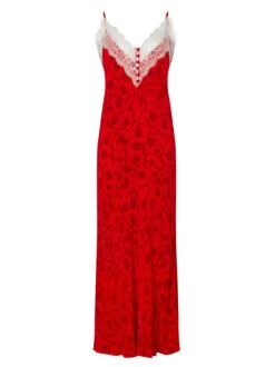 Daphne Red Tulip Print Maxi Slip Dress -New Modern Dress Sales daphne red tulip print maxi slip dress by kitri studio 43895600742700