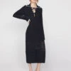 Delilah Black Crochet Knit Dress