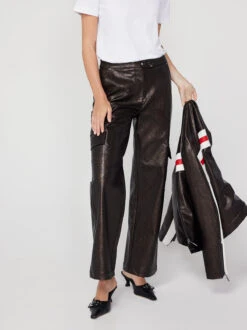 Denise Black Vinyl Cargo Trousers -New Modern Dress Sales denise black vinyl cargo trousers by kitri studio 43895642161452