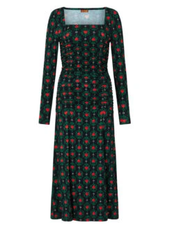 Diedre Navy Heart Print Jersey Dress -New Modern Dress Sales diedre navy heart print jersey dress by kitri studio 29471415205939