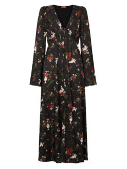 Dolores Black Cherub Print Dress -New Modern Dress Sales dolores black cherub print dress by kitri studio 43189105688876