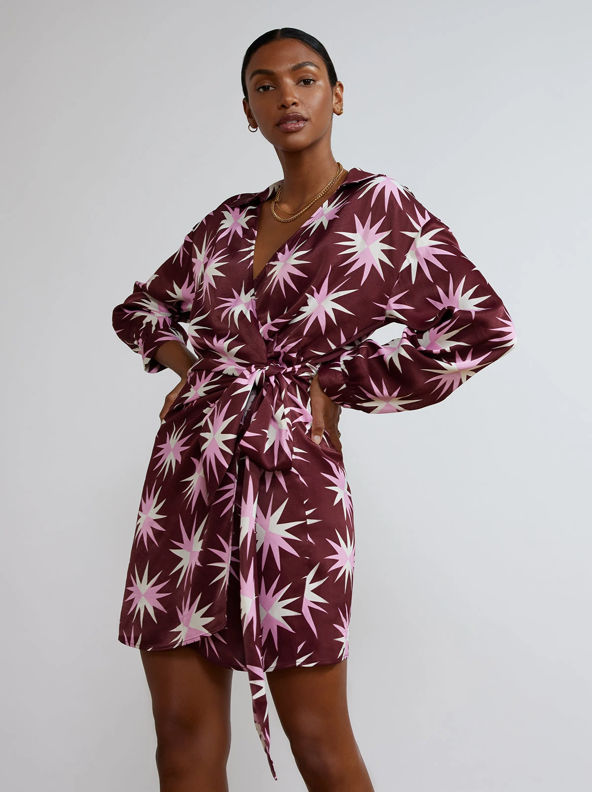 Donna Star Mini Wrap Dress 3 Donna Star Mini Wrap Dress - Image 3