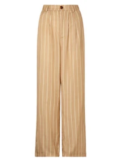 Edith Camel Stripe Wide-Leg Trousers -New Modern Dress Sales edith camel stripe wide leg trousers by kitri studio 40260129653036