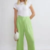 Edith Green Wide-Leg Trousers