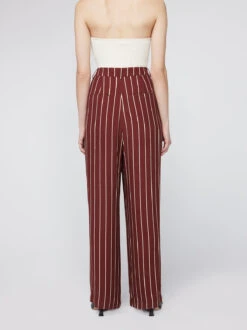 Edith Mocha Stripe Wide-Leg Trousers 8 Edith Mocha Stripe Wide-Leg Trousers -New Modern Dress Sales edith mocha stripe wide leg trousers by kitri studio 41885650518316