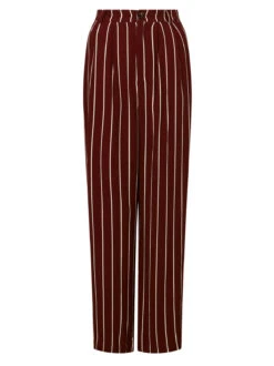 Edith Mocha Stripe Wide-Leg Trousers 9 Edith Mocha Stripe Wide-Leg Trousers -New Modern Dress Sales edith mocha stripe wide leg trousers by kitri studio 42920990376236