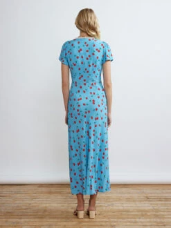 Effie Blue Cherry Midi Dress -New Modern Dress Sales effie blue cherry midi dress by kitri studio 40260282777900