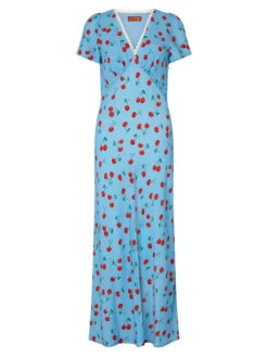Effie Blue Cherry Midi Dress -New Modern Dress Sales effie blue cherry midi dress by kitri studio 40260283826476