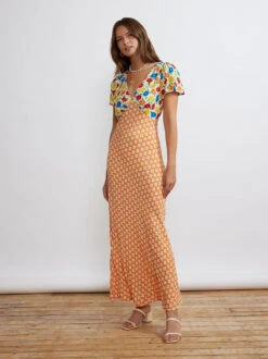 Effie Mixed Print Midi Dress -New Modern Dress Sales effie mixed print midi dress by kitri studio 40260295295276