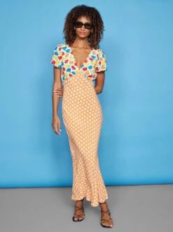 Effie Mixed Print Midi Dress -New Modern Dress Sales effie mixed print midi dress by kitri studio 40260295459116
