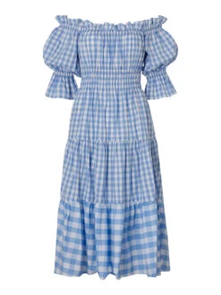 Fonteyn Blue Gingham Dress -New Modern Dress Sales fonteyn blue gingham dress by kitri studio 28005091672115
