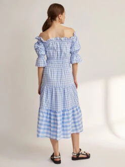 Fonteyn Blue Gingham Dress -New Modern Dress Sales fonteyn blue gingham dress by kitri studio 28005091803187