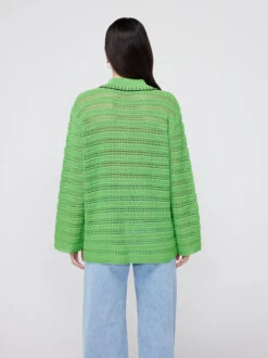 Gaia Green Crochet Knit Cardigan -New Modern Dress Sales gaia green crochet knit cardigan by kitri studio 41290483990828