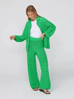 Gaia Green Crochet Knit Cardigan -New Modern Dress Sales gaia green crochet knit cardigan by kitri studio 41697781907756