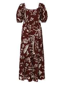 Gianna Coco Palm Print Maxi Dress -New Modern Dress Sales gianna coco palm print maxi dress by kitri studio 41167986164012