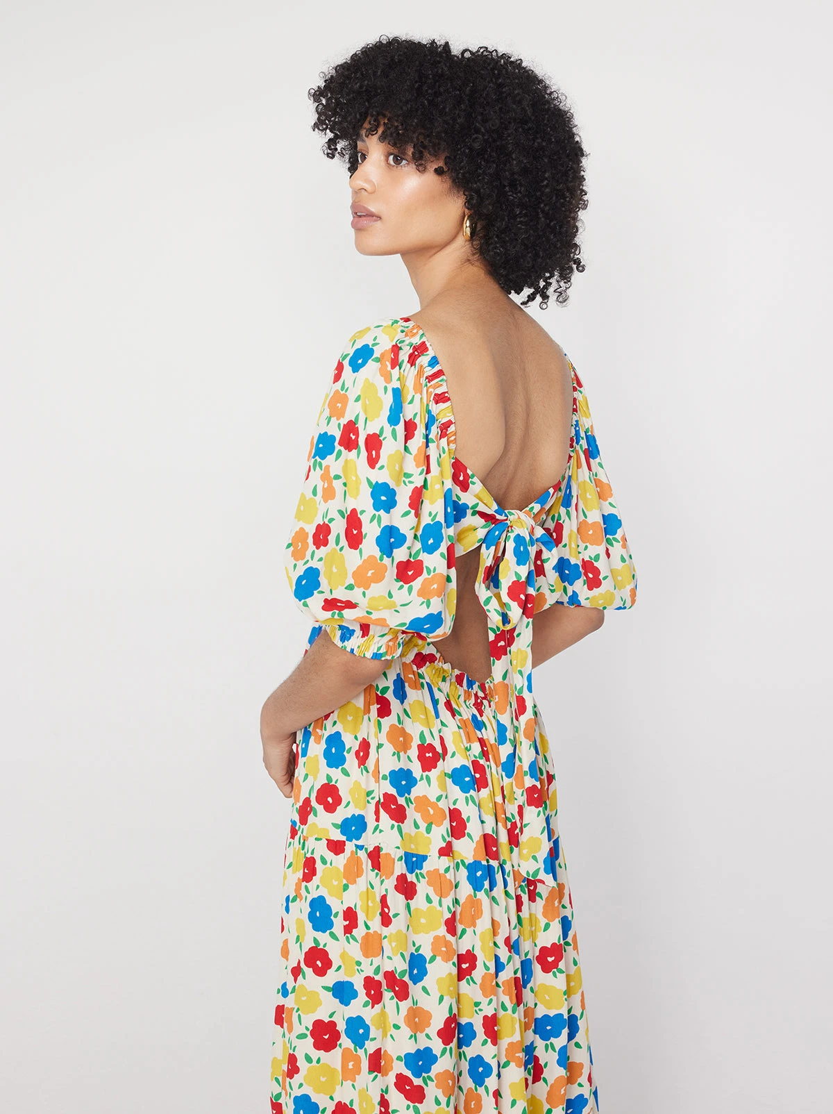 Gianna Tie Back Yellow Floral Maxi Dress 1 Gianna Tie Back Yellow Floral Maxi Dress