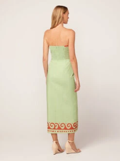 Gilda Pistachio Wave Print Midi Dress -New Modern Dress Sales gilda pistachio wave print midi dress by kitri studio 45086288445740