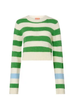 Gillian Green Stripe Intarsia Sweater -New Modern Dress Sales gillian green stripe intarsia sweater by kitri studio 43506228658476