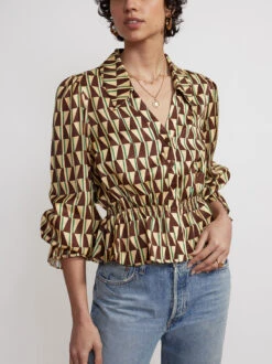 Gloria Chocolate Tile Print Top 6 Gloria Chocolate Tile Print Top -New Modern Dress Sales gloria chocolate tile print top by kitri studio 29136637100083