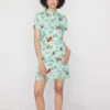 Gretchen Mint Cherub Print Mini Dress