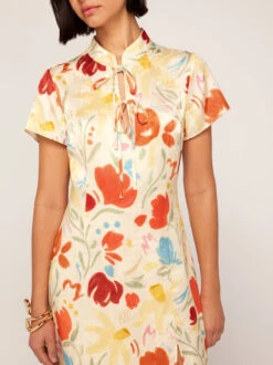 Gretchen Pastel Floral Jacquard Mini Dress -New Modern Dress Sales gretchen pastel floral jacquard mini dress by kitri studio 45073326014764