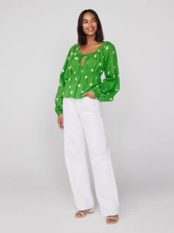 Hadley Green Polka Dot Top -New Modern Dress Sales hadley green polka dot top by kitri studio 41290636755244