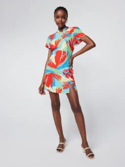 Harlow Abstract Print Mini Dress
