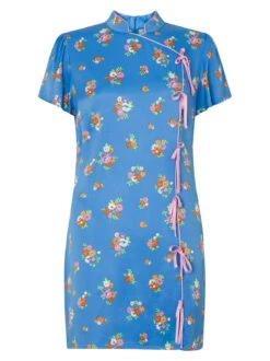 Harlow Blue Daisy Mini Dress -New Modern Dress Sales harlow blue daisy mini dress by kitri studio 28838729449523