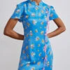 Harlow Blue Daisy Mini Dress
