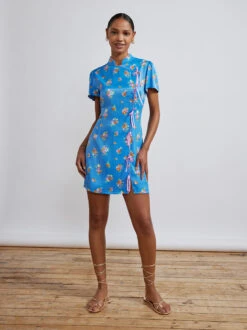 Harlow Blue Daisy Mini Dress -New Modern Dress Sales harlow blue daisy mini dress by kitri studio 28838729678899