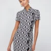 Harlow Diamond Geo Print Mini Dress