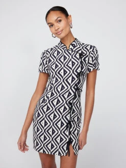 Harlow Diamond Geo Print Mini Dress