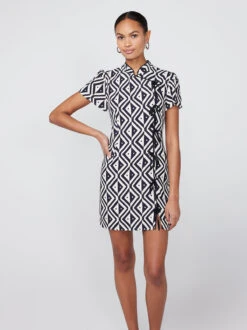 Harlow Diamond Geo Print Mini Dress -New Modern Dress Sales harlow diamond geo print mini dress by kitri studio 42063763112236