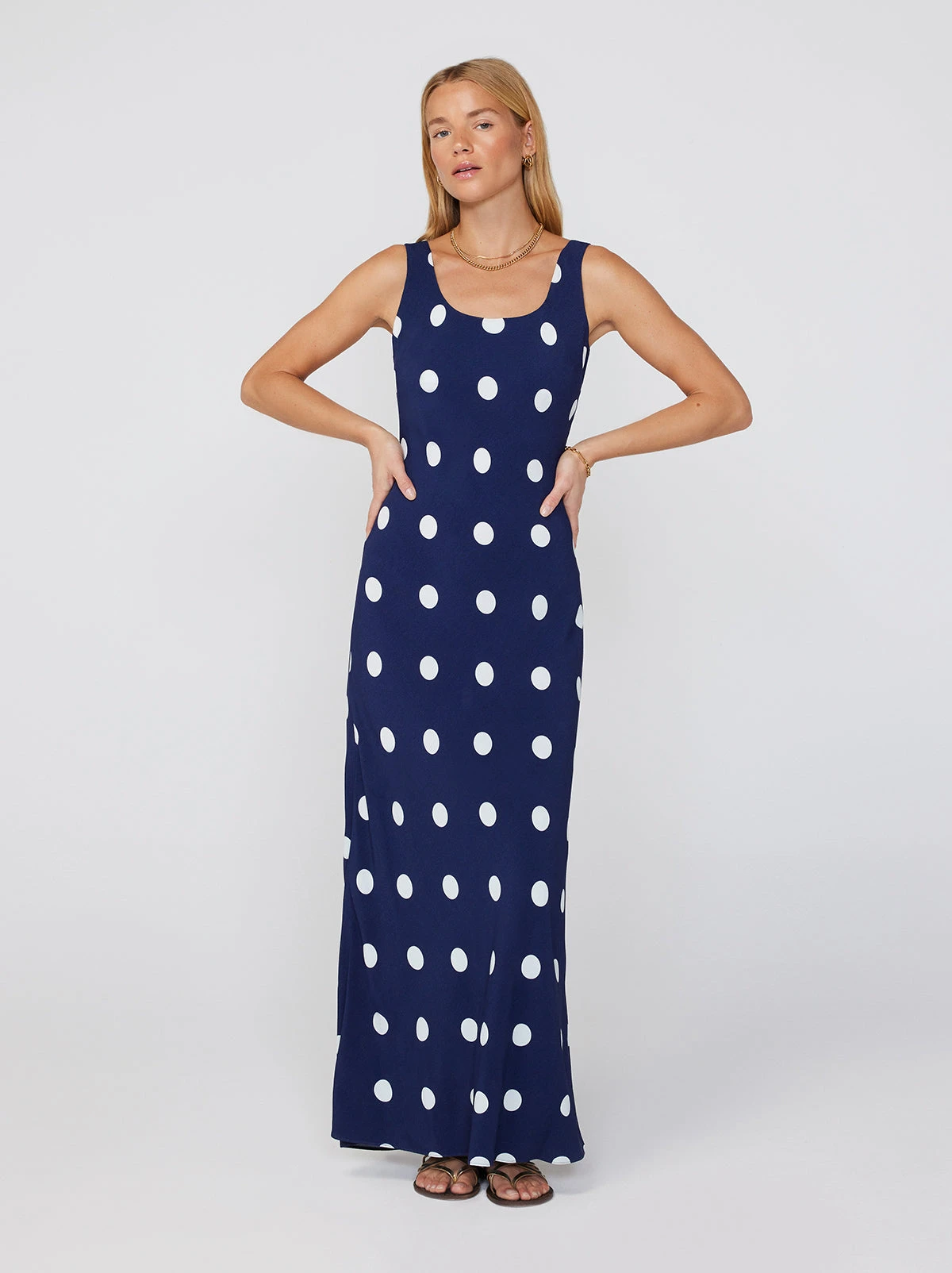 Hera Navy Polka Dot Dress 1 Hera Navy Polka Dot Dress