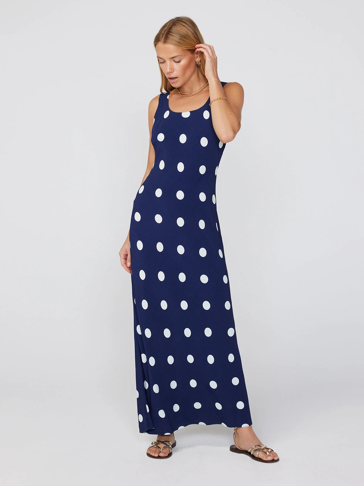 Hera Navy Polka Dot Dress 2 Hera Navy Polka Dot Dress - Image 2