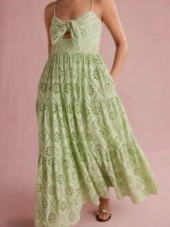 Immy Pistachio Broderie Midi Dress -New Modern Dress Sales immy pistachio broderie midi dress by kitri studio 44960708428076