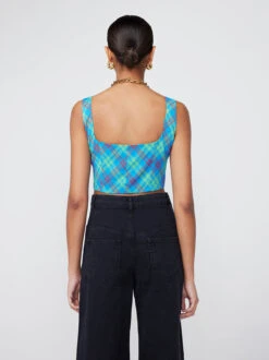 Ines Blue Check Top -New Modern Dress Sales ines blue check top by kitri studio 41886553571628