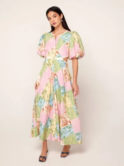 Isabella Patched Toile De Jouy Maxi Dress -New Modern Dress Sales isabella patched toile de jouy maxi dress by kitri studio 44071577321772