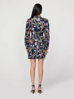 Jessa Black Chain Print Mini Dress -New Modern Dress Sales jessa black chain print mini dress by kitri studio 42460214591788