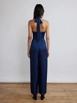 Karla Navy Halterneck Satin Jumpsuit -New Modern Dress Sales karla navy halterneck satin jumpsuit by kitri studio 29471588909107
