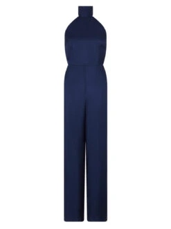 Karla Navy Halterneck Satin Jumpsuit -New Modern Dress Sales karla navy halterneck satin jumpsuit by kitri studio 29471589630003