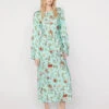 Keira Mint Cherub Print Maxi Dress