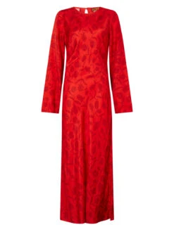 Keira Red Tulip Print Maxi Dress -New Modern Dress Sales keira red tulip print maxi dress by kitri studio 43896753193260
