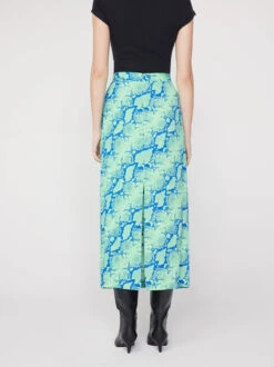 Laurel Blue Snake Print Skirt -New Modern Dress Sales laurel blue snake print skirt by kitri studio 43054186463532