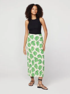 Laurel Green Vine Leaf Skirt