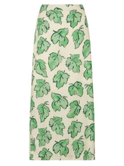 Laurel Green Vine Leaf Skirt -New Modern Dress Sales laurel green vine leaf skirt by kitri studio 44072521269548