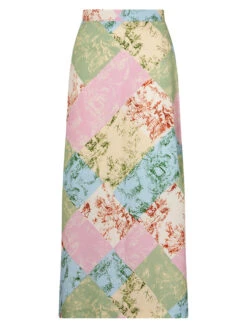 Laurel Patched Toile De Jouy Skirt -New Modern Dress Sales laurel patched toile de jouy skirt by kitri studio 44072646279468