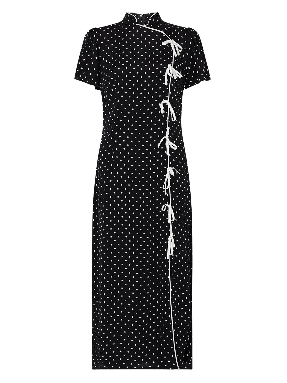 Leia Black Polka Dot Midi Dress 5 Leia Black Polka Dot Midi Dress - Image 5